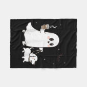 Halloween Ghost Walking Dog Soky Season Halloween  Fleece Deken (Voorkant (Horizontaal))