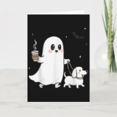 Halloween Ghost Walking Dog Soky Season Halloween  Kaart (Voorkant)
