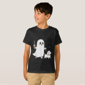 Halloween Ghost Walking Dog Soky Season Halloween  T-shirt (Voorkant volledig)