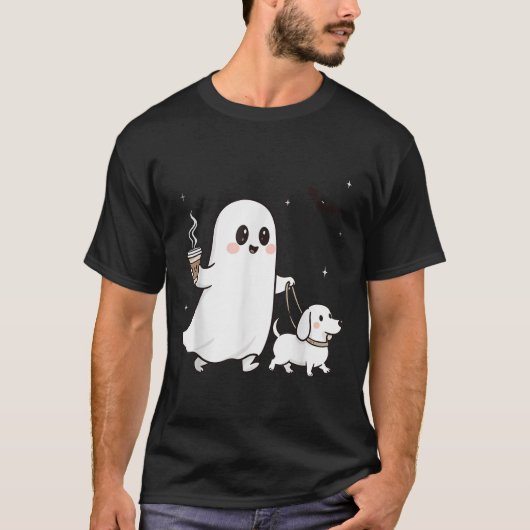 Halloween Ghost Walking Dog Soky Season Halloween  T-shirt (Voorkant)