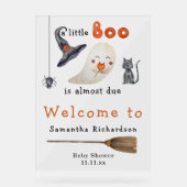 Halloween Ghost Welkom baby shower Acryl Bord (Voorkant)