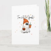 Halloween Ghost Wenskaart, te Schattige om spook Kaart (Voorkant)