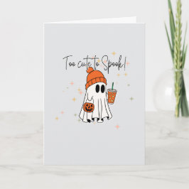 Halloween Ghost Wenskaart, te Schattige om te spoo Kaart