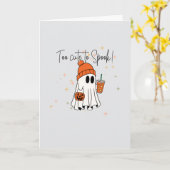 Halloween Ghost Wenskaart, te Schattige om te spoo Kaart (Gele Bloem)