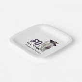 Halloween Ghost Women's Fabulous 50th Birthday Papieren Bordje (Gebogen)