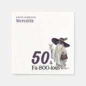 Halloween Ghost Women's Fabulous 50th Birthday Servet (Voorkant)
