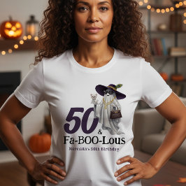 Halloween Ghost Women's Fabulous 50th Birthday T-shirt