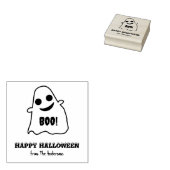 Halloween Ghost Wood Art Stamp Rubberstempel (Gestempeld)