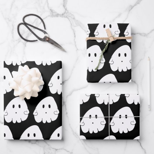 Halloween Ghost Wrapping Paper (Voorkant)