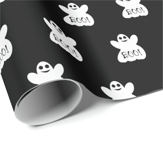 Halloween Ghost Wrapping Paper Cadeaupapier (Rol Hoek)