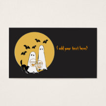 Halloween Ghosties op zwart,
