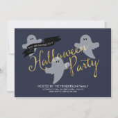 Halloween Ghosties - Uitnodiging voor Halloween Pa (Voorkant)