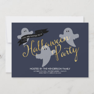 Halloween Ghosties - Uitnodiging voor Halloween Pa