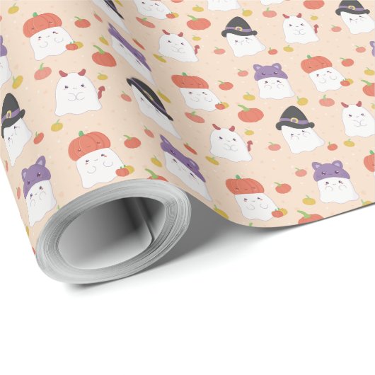 Halloween Ghosties wrapping paper Cadeaupapier (Rol Hoek)