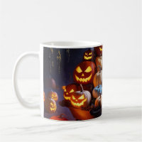 Halloween Ghostly fantasie dinosaurus. koffie-Mok
