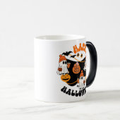 Halloween Ghostly Good Vibes Spooky Coffee Mok, Magische Mok (Voorkant rechts)