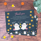 Halloween Ghosts Baby shower Blauw Dank u Kaart