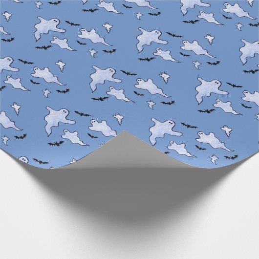 Halloween Ghosts Bats Cadeaupapier (Hoek)