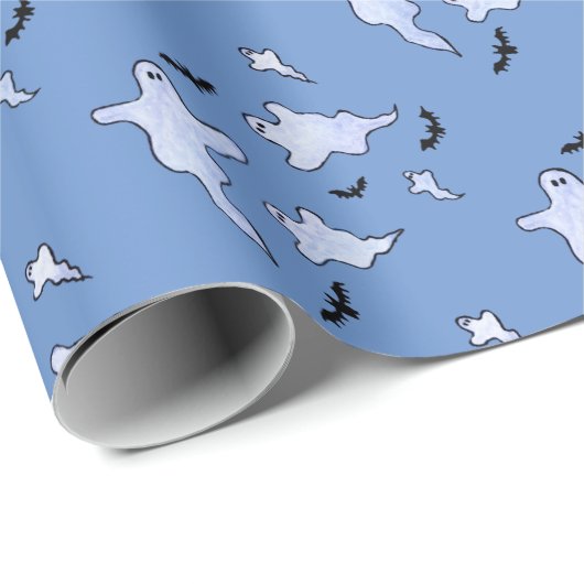Halloween Ghosts Bats Cadeaupapier (Rol Hoek)