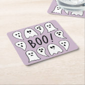 Halloween Ghosts Boo Kartonnen Onderzetters (Schuin)