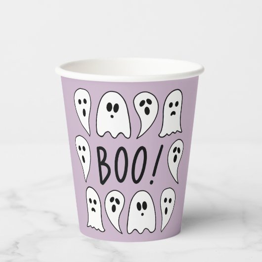 Halloween Ghosts Boo Papieren Bekers (Voorkant)