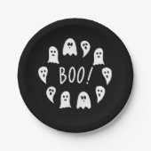 Halloween Ghosts Boo Papieren Bordje (Voorkant)