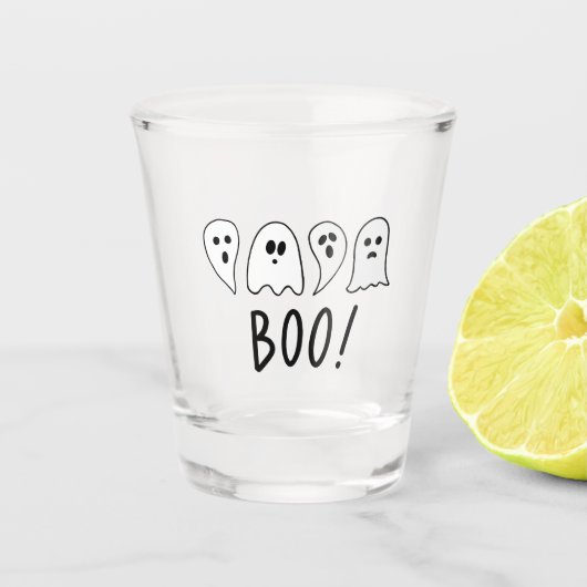 Halloween Ghosts Boo Shot Glas (Voorkant)