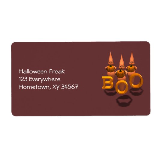 Halloween Ghosts Booh Etiket (Voorkant)