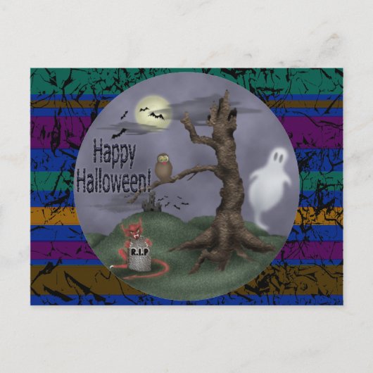 Halloween Ghosts Briefkaart (Voorkant)
