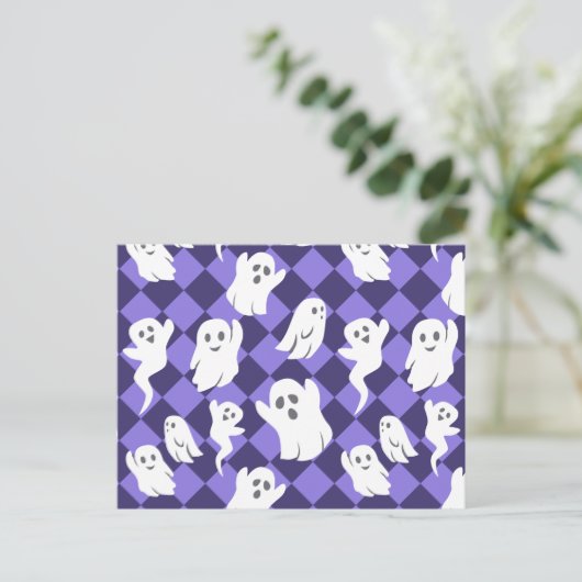Halloween Ghosts Briefkaart (Staand voorkant)