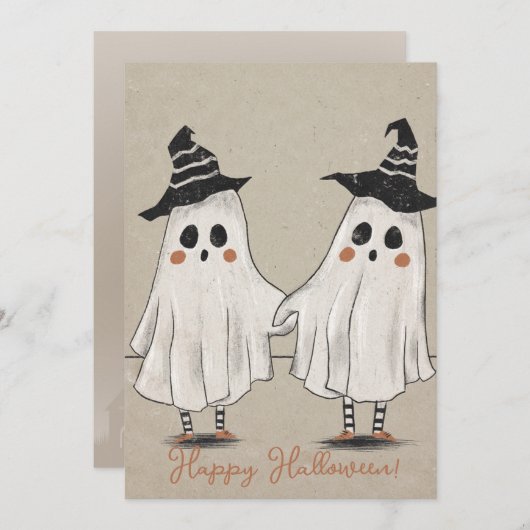 Halloween Ghosts Celebration Kaarten (Voorkant / Achterkant)