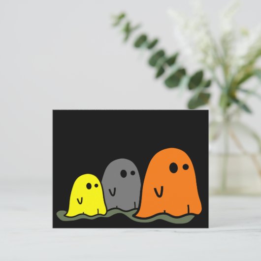 Halloween Ghosts Cute Briefkaart (Staand voorkant)