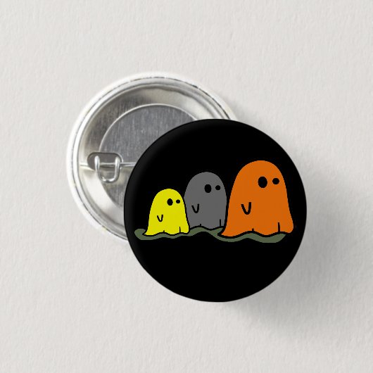 Halloween Ghosts Cute Button (Voorkant /achterkant)