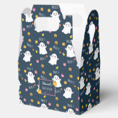 Halloween Ghosts Donkerblauw Baby shower Favor Box Bedankdoosjes (Geopend)