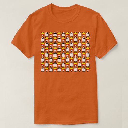 Halloween Ghosts en Candy Corn T-shirt (Design voorkant)