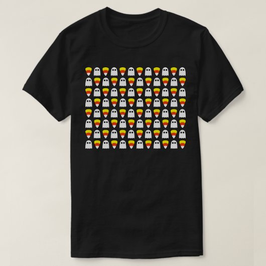Halloween Ghosts en Candy Corn T-shirt (Design voorkant)