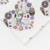 Halloween Ghosts en Pumpkin Clipart Hartvorm Fleece Deken (Hoek)