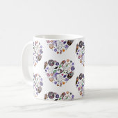 Halloween Ghosts en Pumpkin Clipart Hartvorm Koffiemok (Voorkant links)