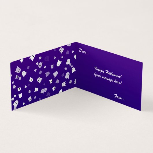 Halloween Ghosts Folded Card Kaart (Binnen)