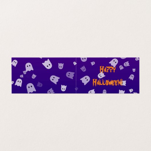 Halloween Ghosts Folded Card Kaart (Buitenkant ongevouwen)