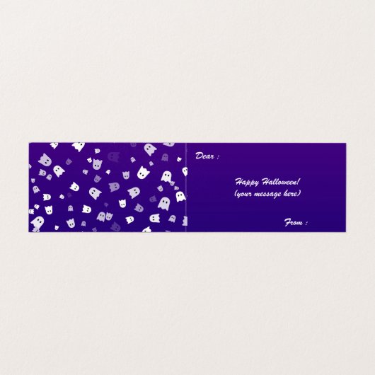 Halloween Ghosts Folded Card Kaart (Binnenkant ongevouwen)