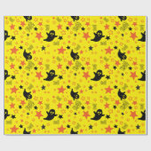 Halloween Ghosts: Geel naadloos inpakpapier (Vlak)