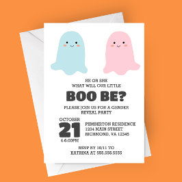 Halloween Ghosts Gender Reveal Party Uitnodiging