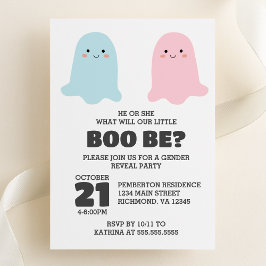 Halloween Ghosts Gender Reveal Party Uitnodiging