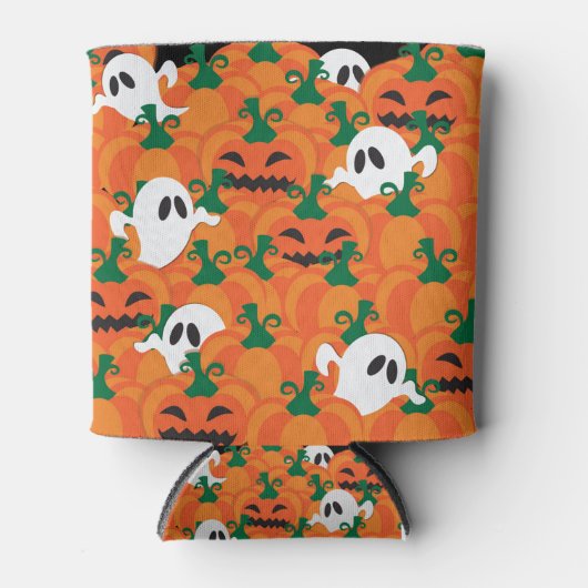 Halloween Ghosts Haunted Pumpkin Patch Blikjeskoeler (Voorkant)