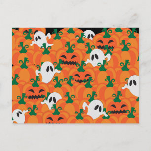 Halloween Ghosts Haunted Pumpkin Patch Briefkaart