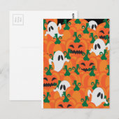 Halloween Ghosts Haunted Pumpkin Patch Briefkaart (Voorkant / Achterkant)
