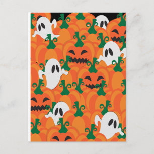 Halloween Ghosts Haunted Pumpkin Patch Briefkaart