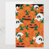 Halloween Ghosts Haunted Pumpkin Patch Briefpapier (Voorkant / Achterkant)