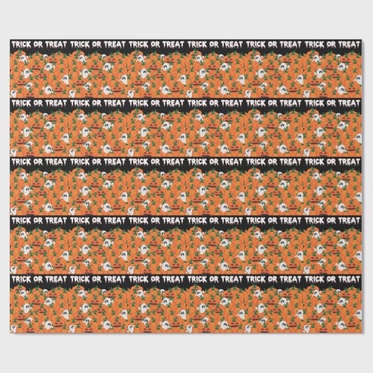 Halloween Ghosts Haunted Pumpkin Patch Cadeaupapier (Vlak)